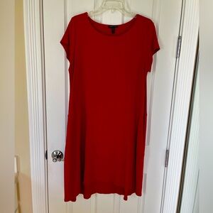 EUC Eileen Fisher Knit Red Dress